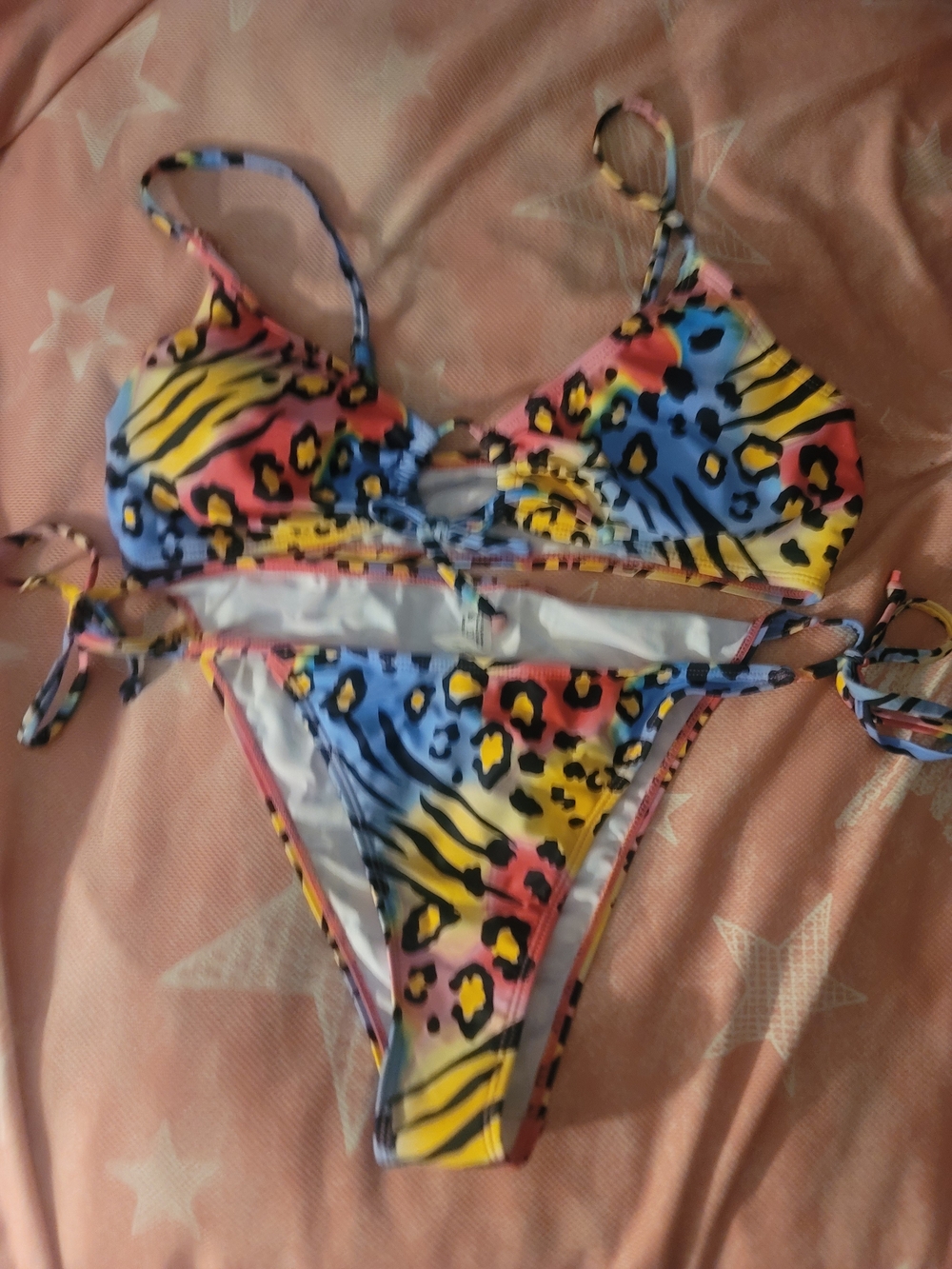 Multicolor Animal-Print Two-Piece Swimsuit